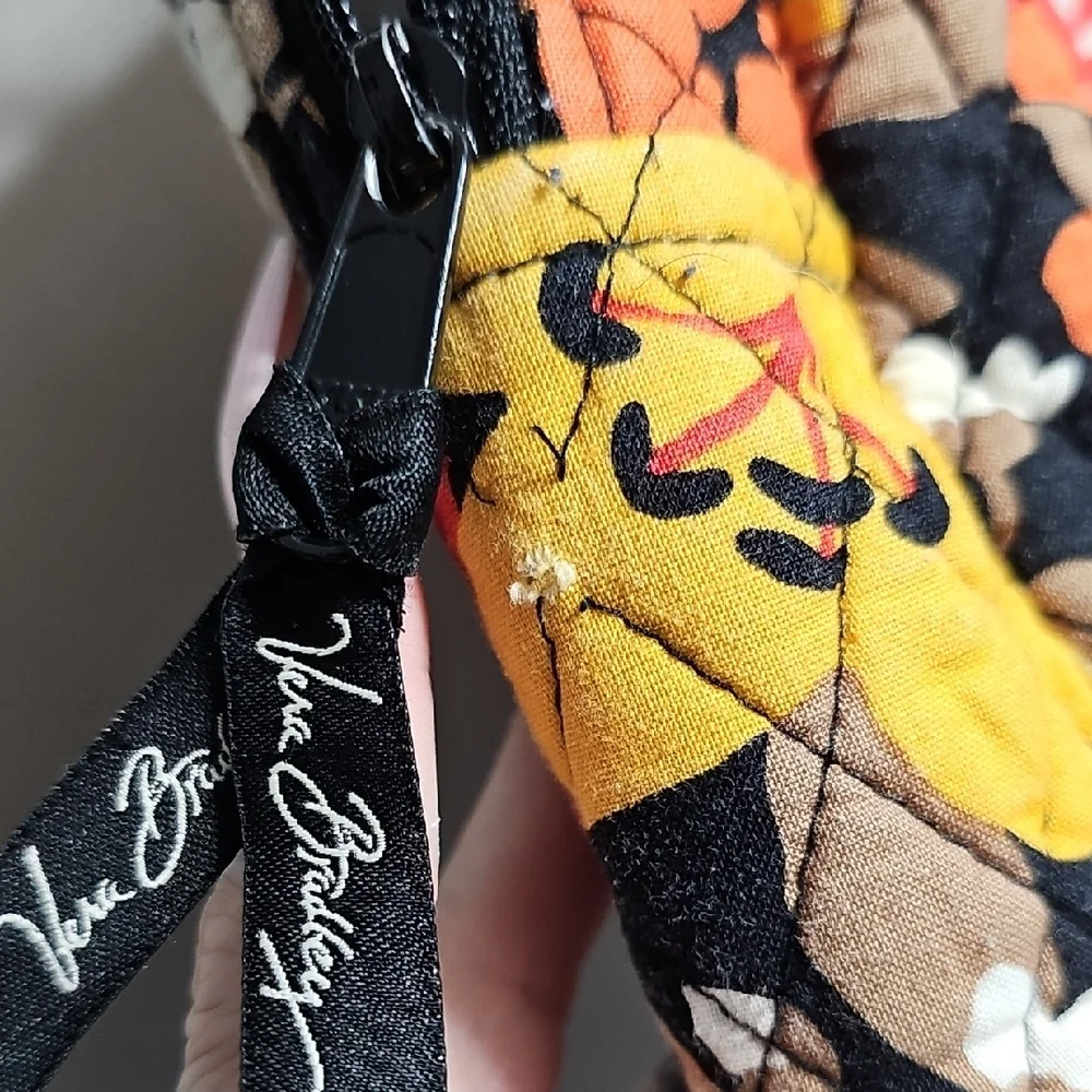 Vera Bradley Quilted Floral Cosmetic Bag - Red, Yellow, Black - Picture 5 of 7